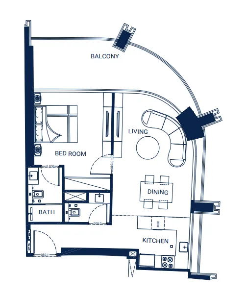 Binghatti Binghatti Skyrise floor plan