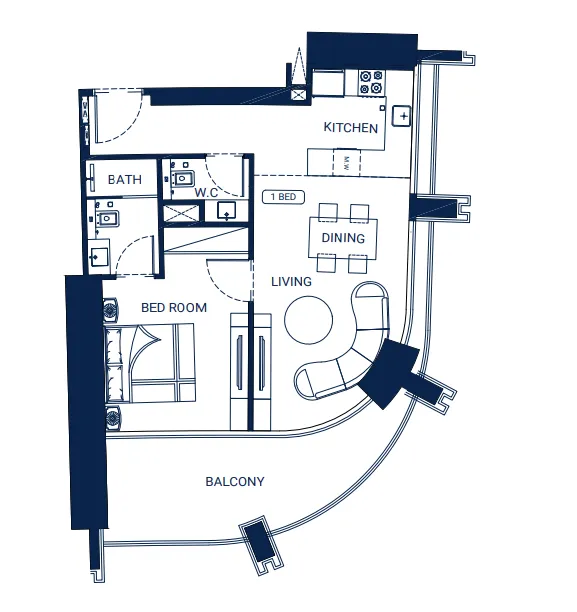Binghatti Binghatti Skyrise floor plan