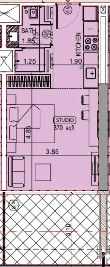 Binghatti Binghatti Starlight floor plan