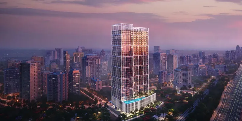 Exterior at Binghatti Titania in Majan Dubai