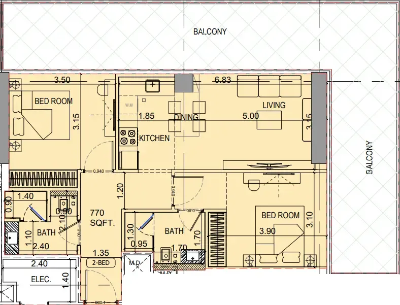 Binghatti Binghatti Vintage floor plan