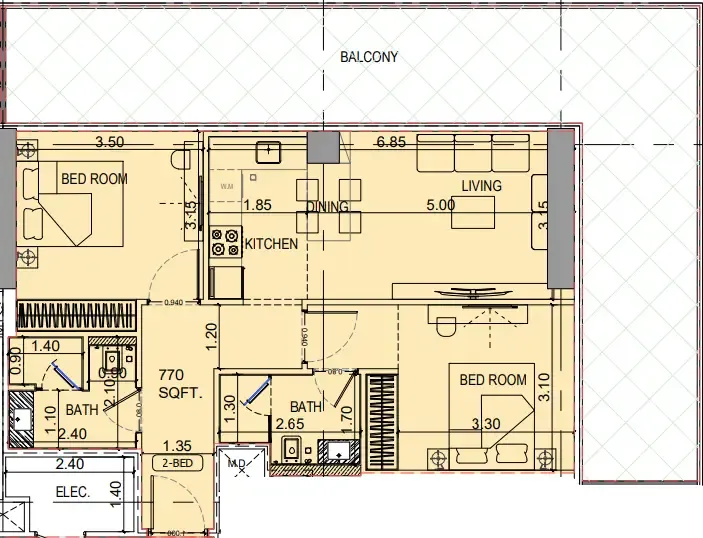 Binghatti Binghatti Vintage floor plan
