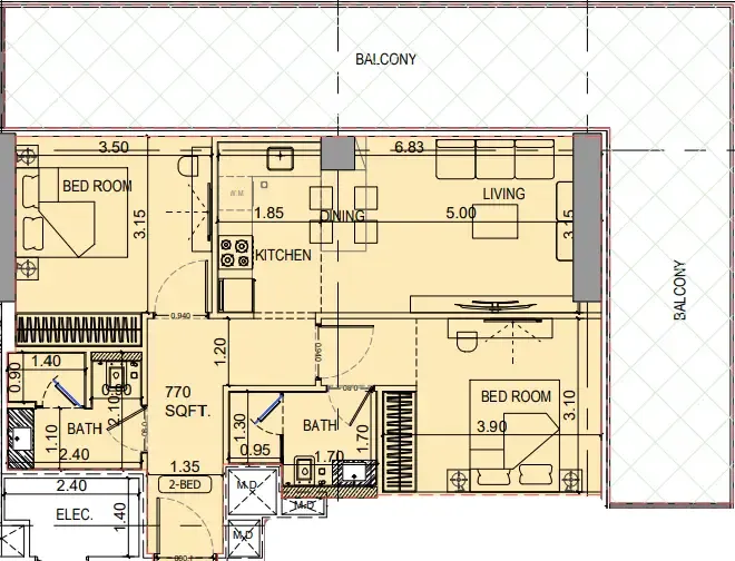 Binghatti Binghatti Vintage floor plan