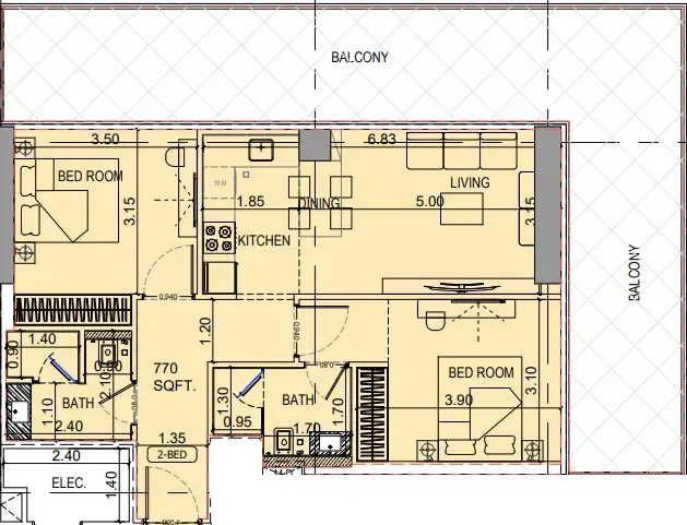 Binghatti Binghatti Vintage floor plan