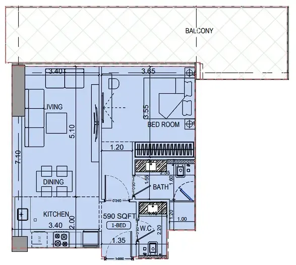 Binghatti Binghatti Vintage floor plan