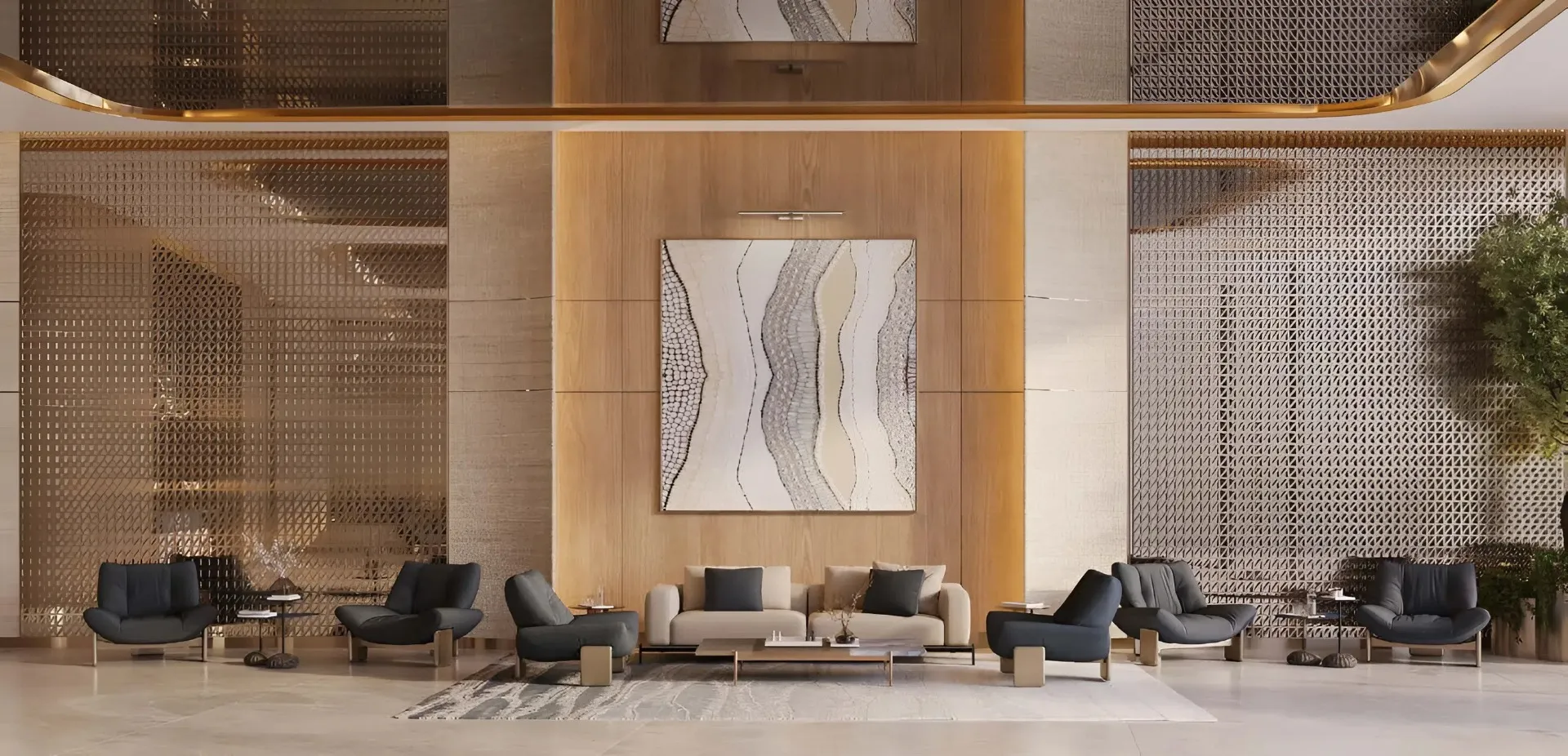 Lobby at Binghatti Wraith in Al Jaddaf Dubai