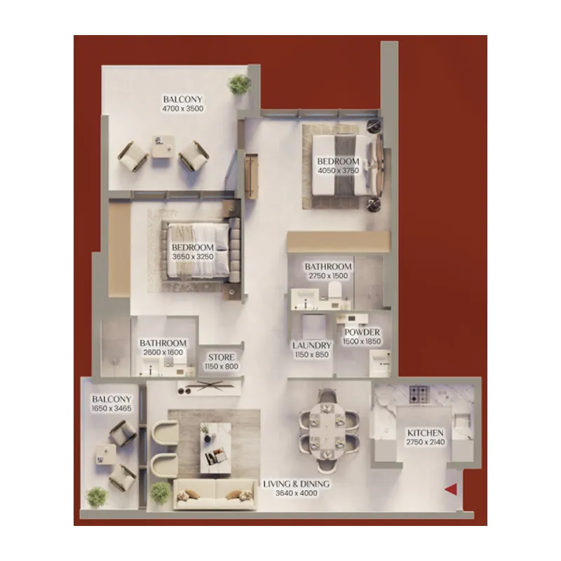 Grid Realty Bliss Tower floor plan