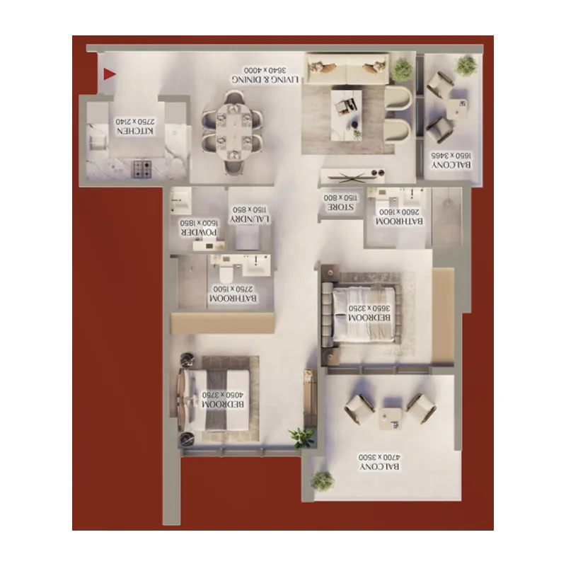Grid Realty Bliss Tower floor plan