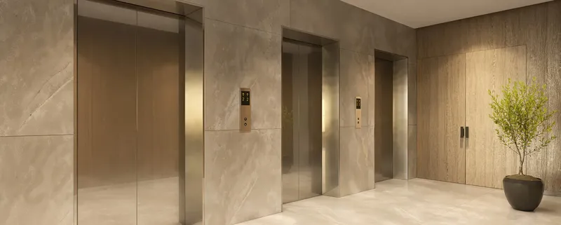 Lobby at Bliss Tower in Dubailand Residence Complex Dubai