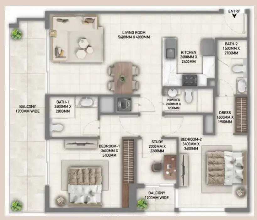 Tranquil Infra Developers Blossom 40 floor plan