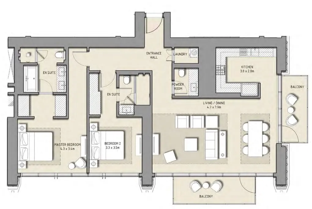 Emaar BLVD Heights floor plan