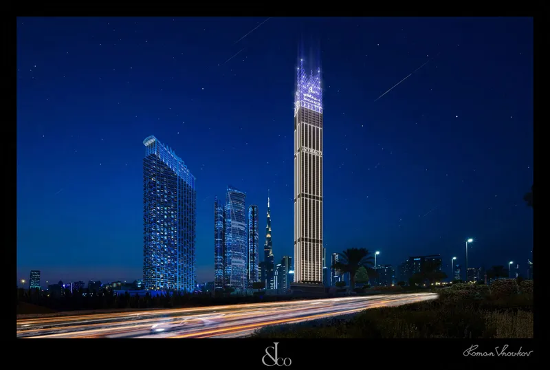 Exterior at Burj Binghatti Jacob and Co Residences in Business Bay Dubai