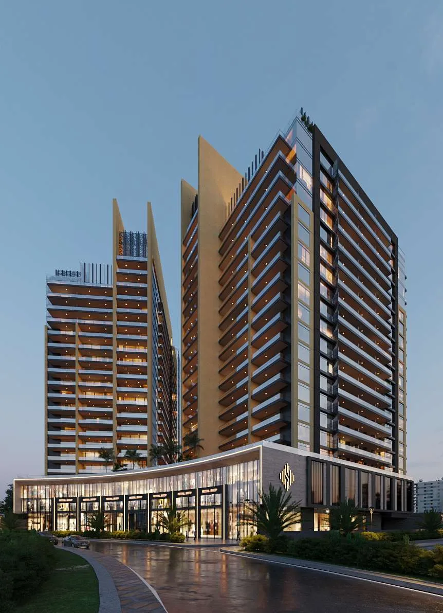 Exterior at Butterfly Towers in Arjan Dubai