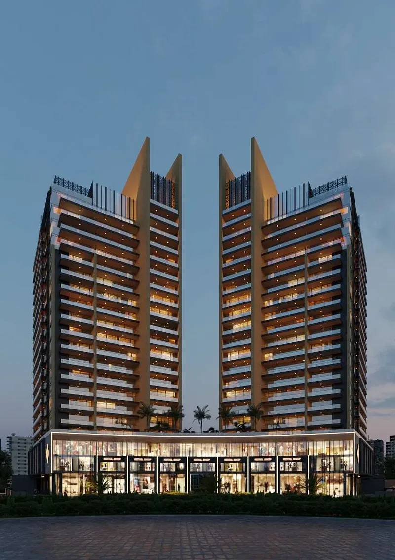 Exterior at Butterfly Towers in Arjan Dubai
