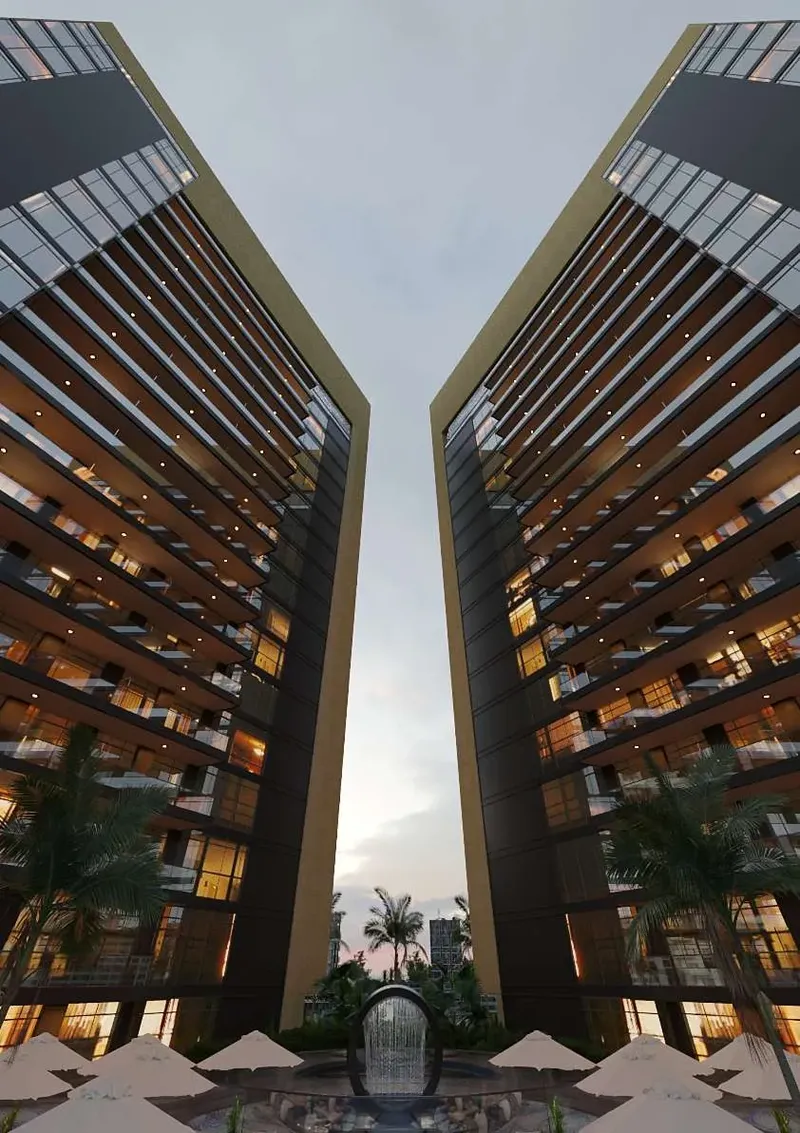 Exterior at Butterfly Towers in Arjan Dubai