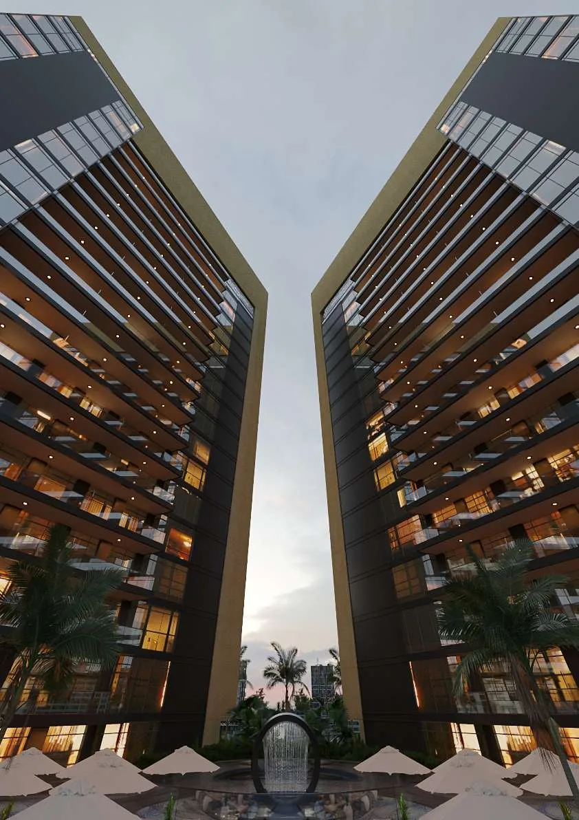 Exterior at Butterfly Towers in Arjan Dubai