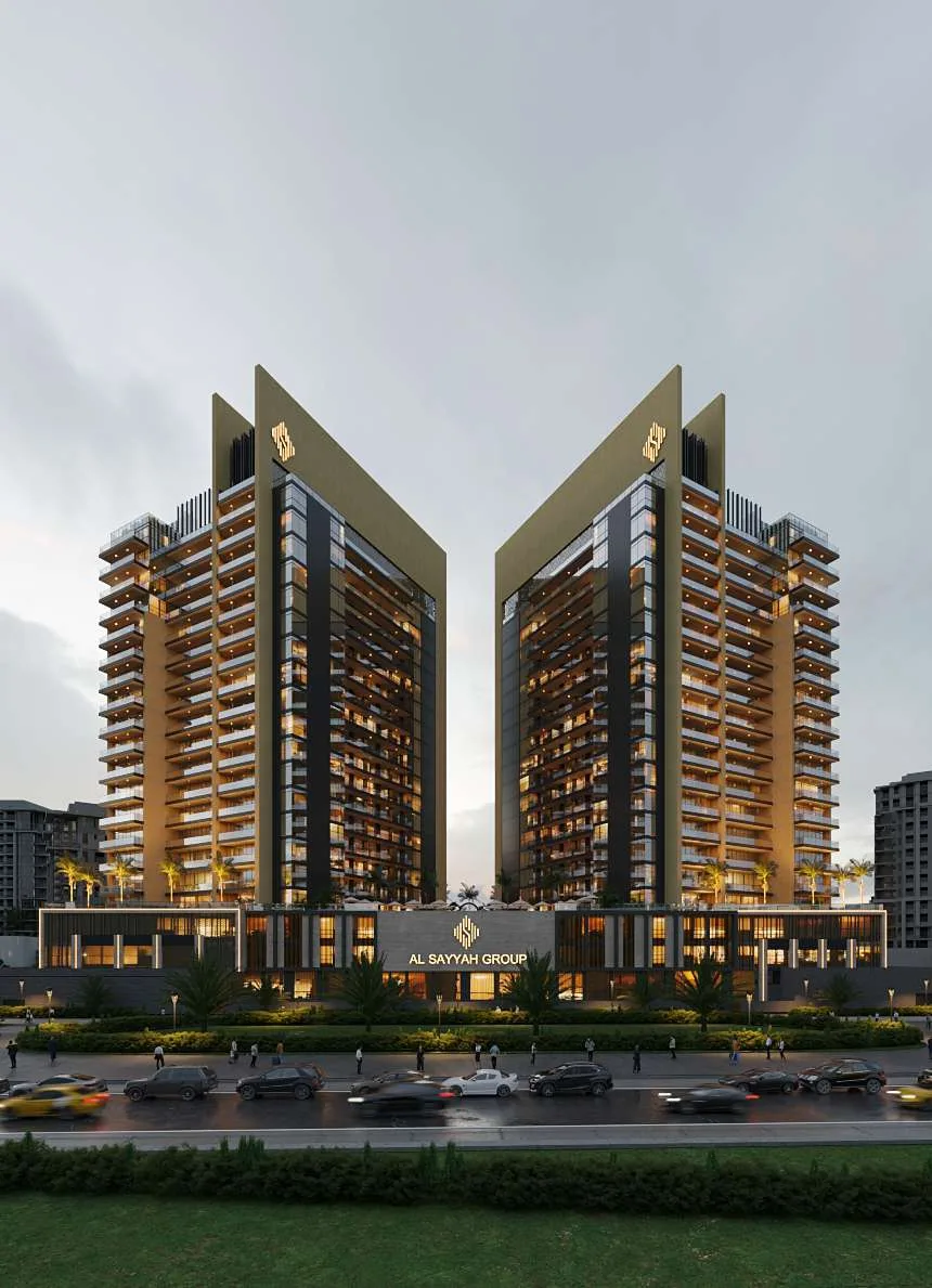 Exterior at Butterfly Towers in Arjan Dubai
