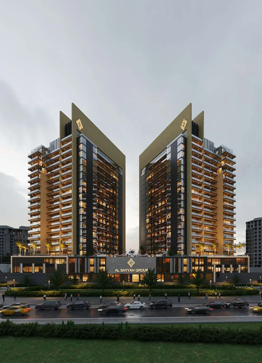 Exterior at Butterfly Towers in Arjan Dubai