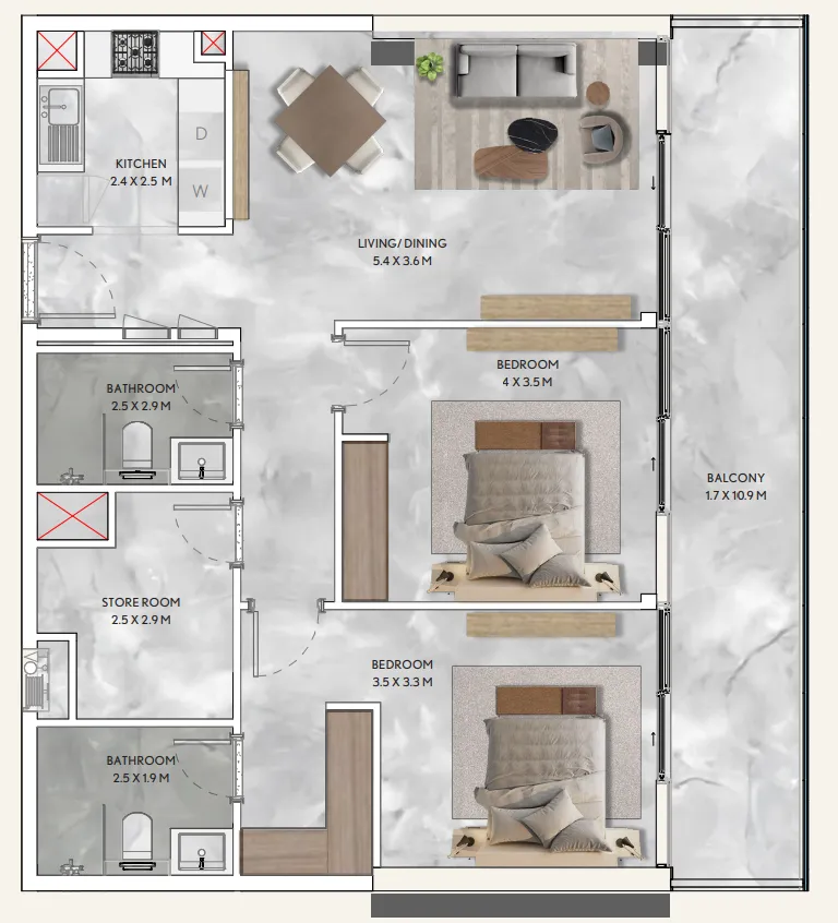Infracorp California Residences floor plan