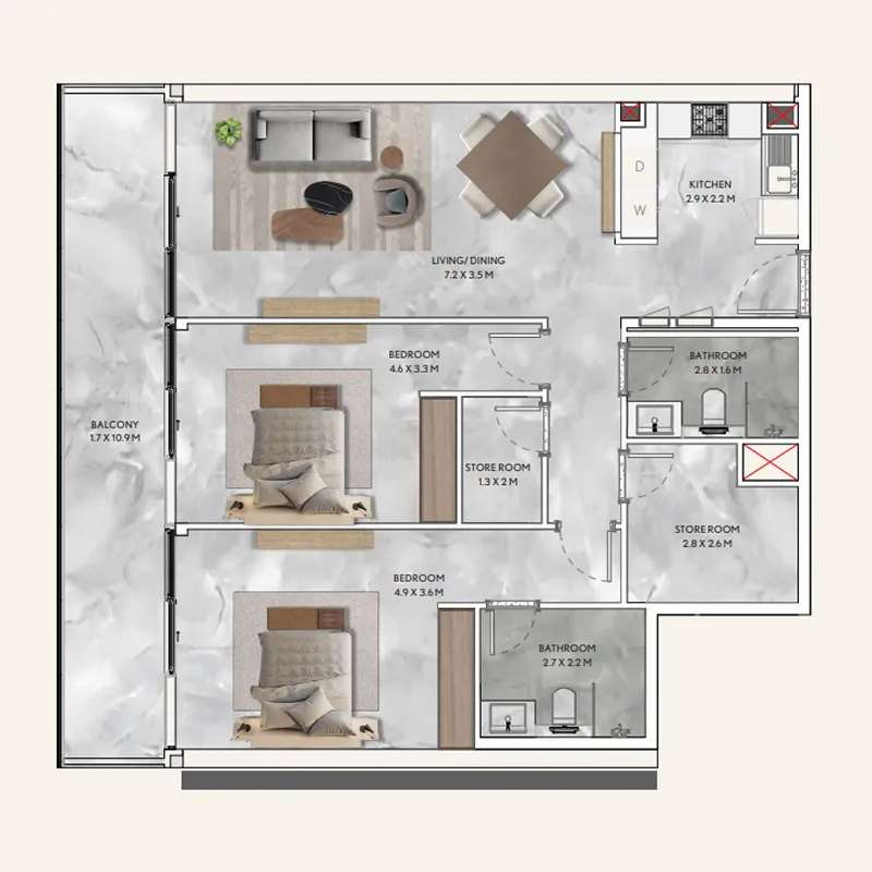 Infracorp California Residences floor plan