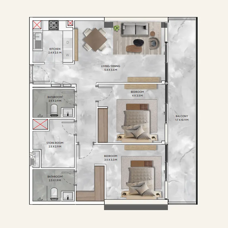 Infracorp California Residences floor plan