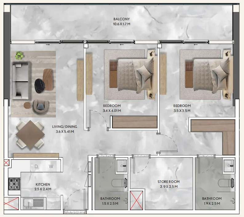 Infracorp California Residences floor plan