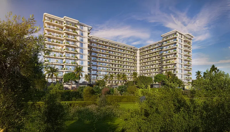 Exterior at California Residences in City Of Arabia Dubai