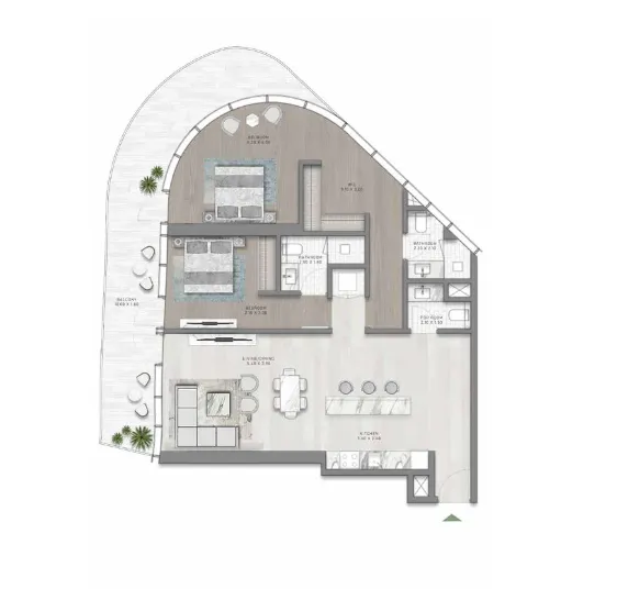 DAMAC Canal Crown floor plan