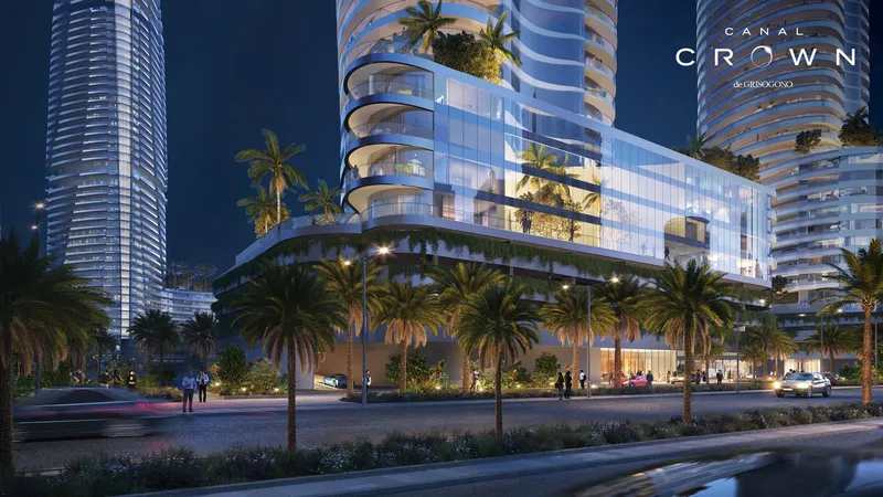 Exterior at Canal Crown in Business Bay Dubai