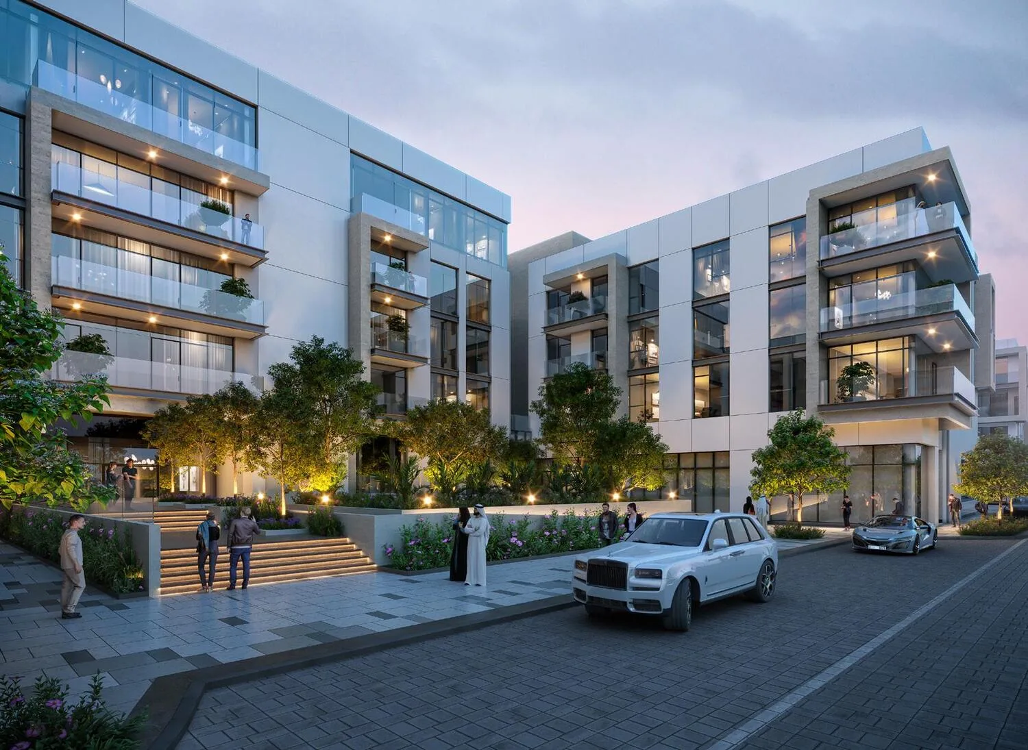Exterior at Canal Front Residences 3 and 4 in Al Wasl Dubai