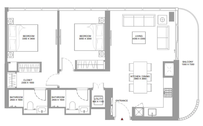 Sobha Canalside Marina Residences floor plan