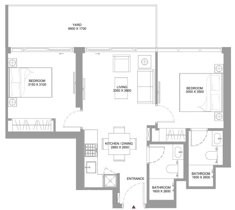 Sobha Canalside Marina Residences floor plan