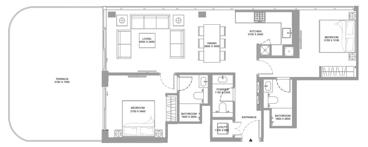 Sobha Canalside Marina Residences floor plan