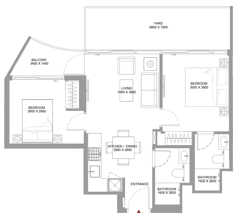 Sobha Canalside Marina Residences floor plan