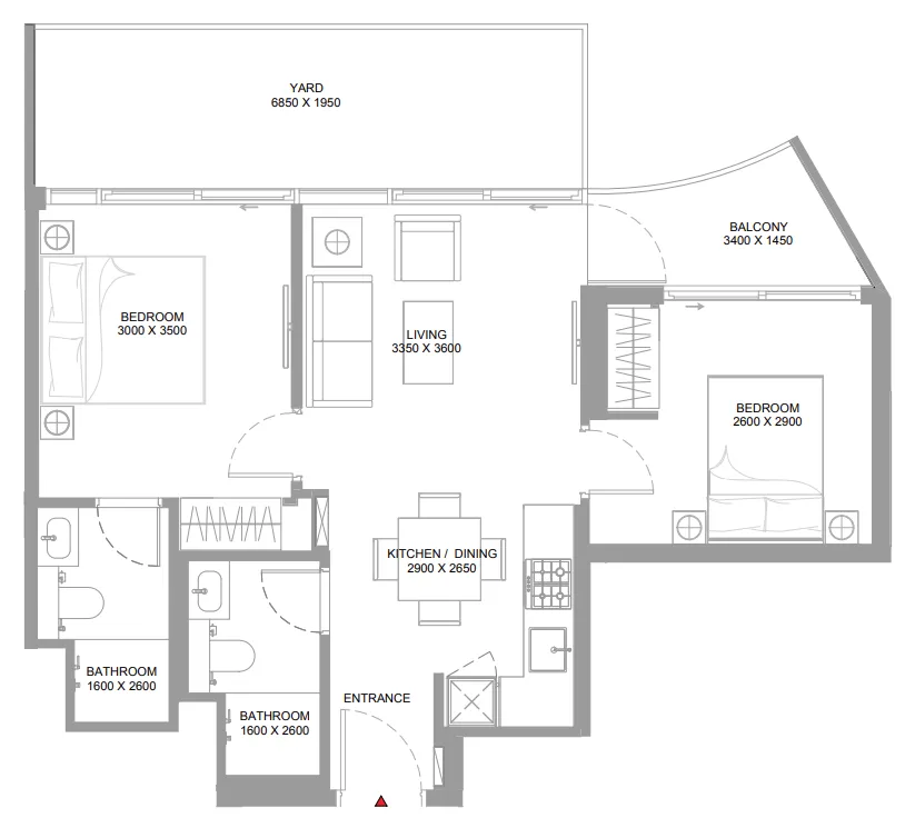 Sobha Canalside Marina Residences floor plan