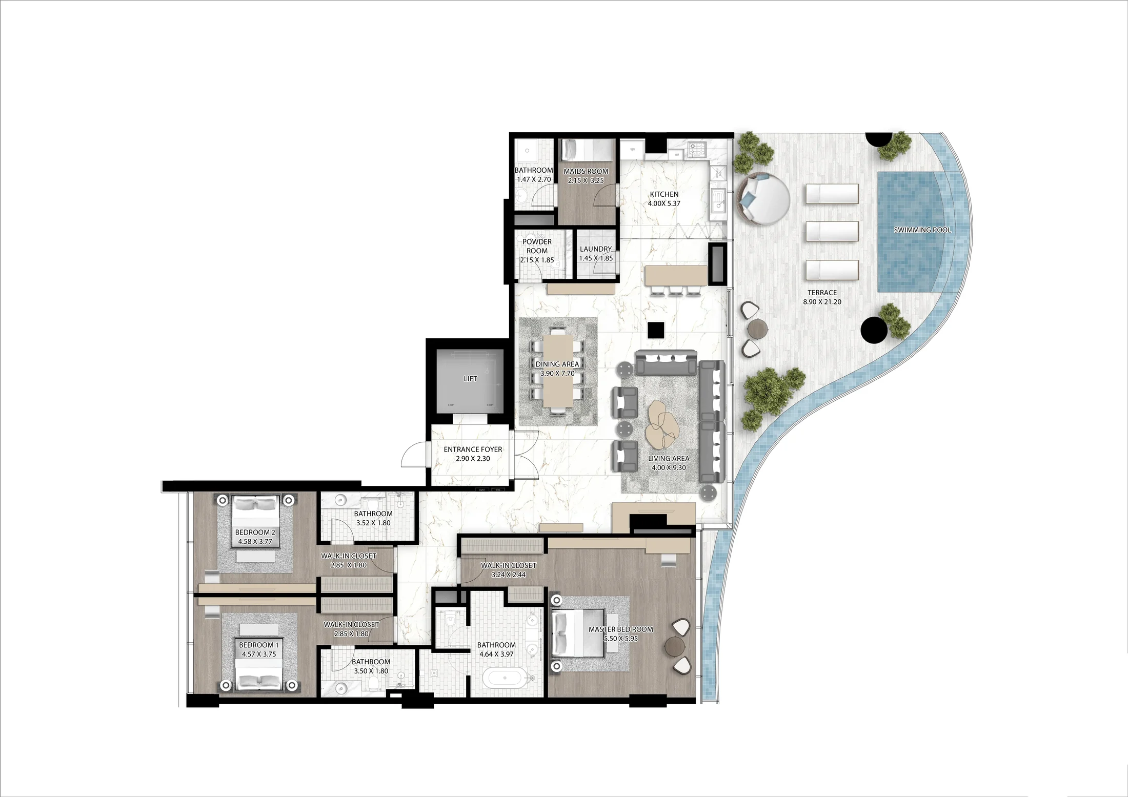 DAMAC Cavalli Couture floor plan