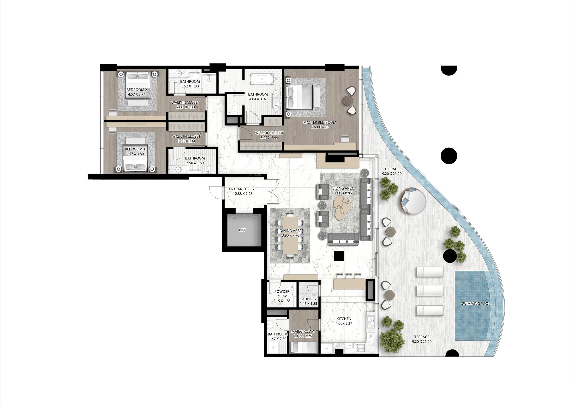 DAMAC Cavalli Couture floor plan