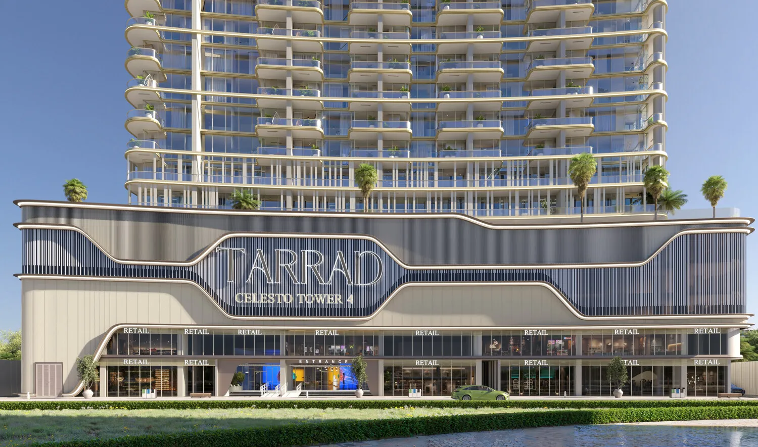 Exterior at Celesto 4 in Dubai Land Residence Complex Dubai