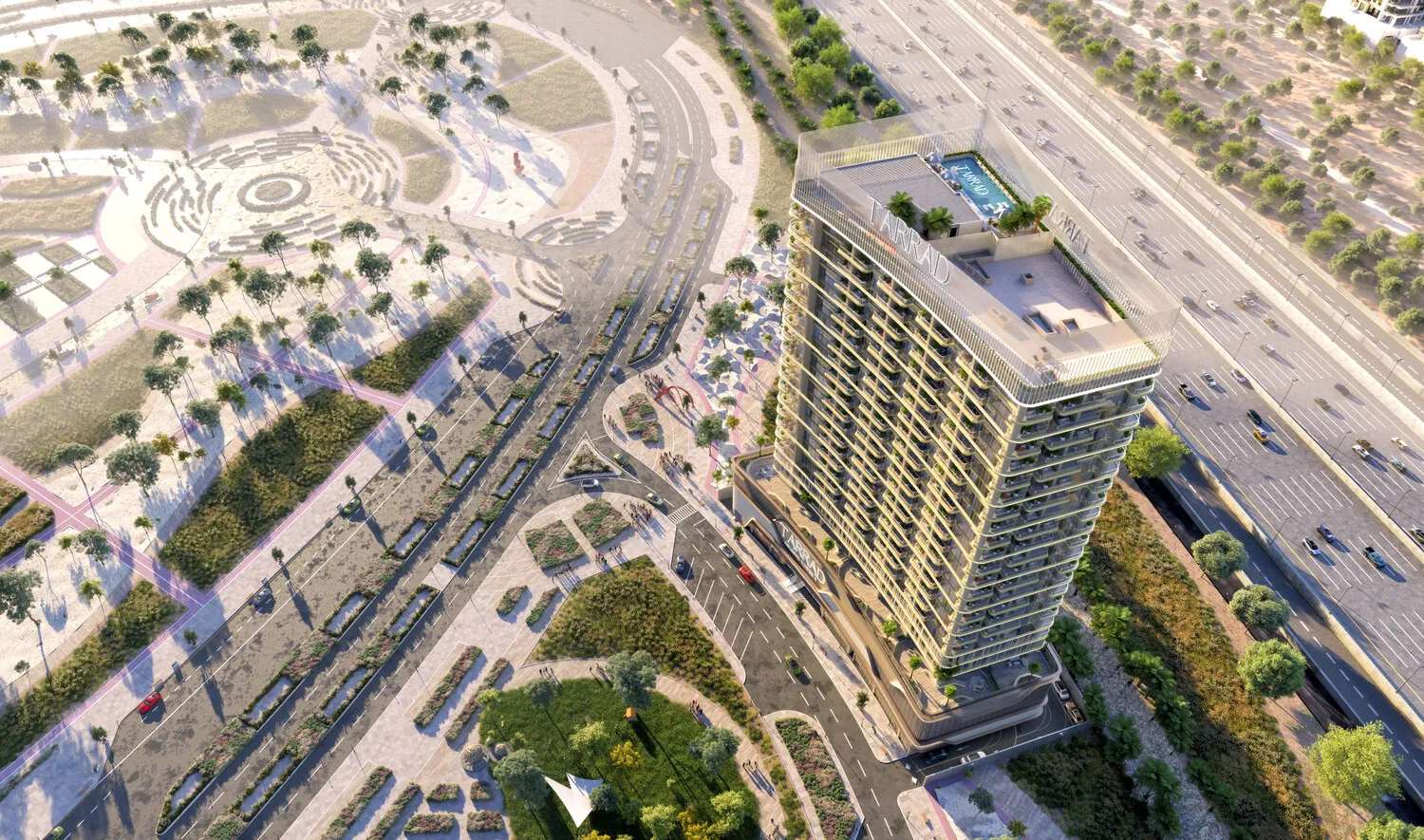 Exterior at Celesto 4 in Dubai Land Residence Complex Dubai