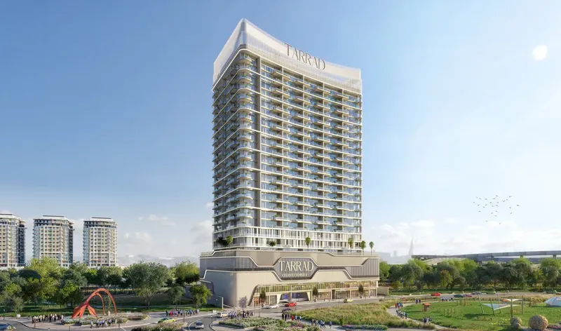 Exterior at Celesto 4 in Dubai Land Residence Complex Dubai