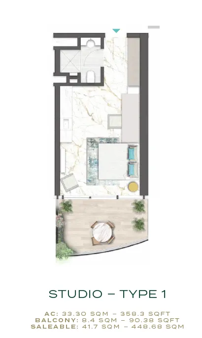 DAMAC Chic Tower floor plan