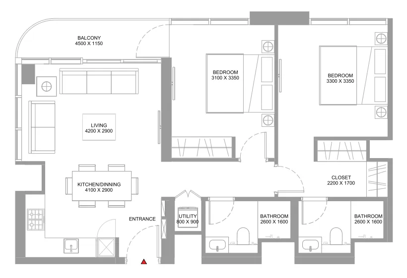 Sobha Coastline Beach Residences floor plan