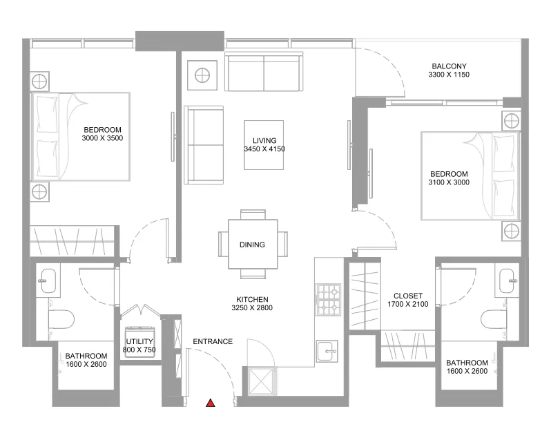 Sobha Coastline Beach Residences floor plan