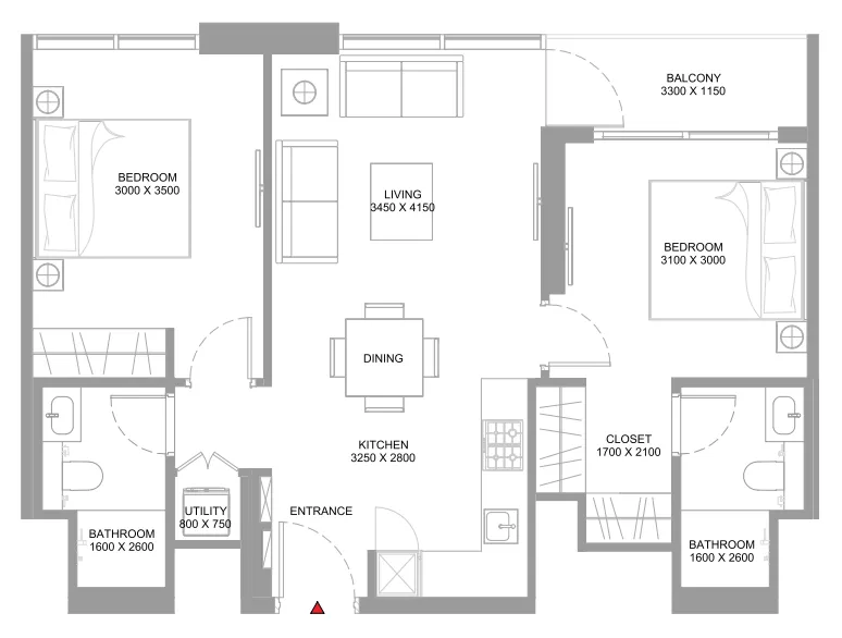 Sobha Coastline Beach Residences floor plan