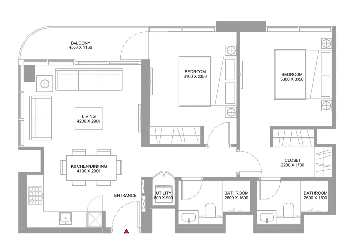 Sobha Coastline Beach Residences floor plan