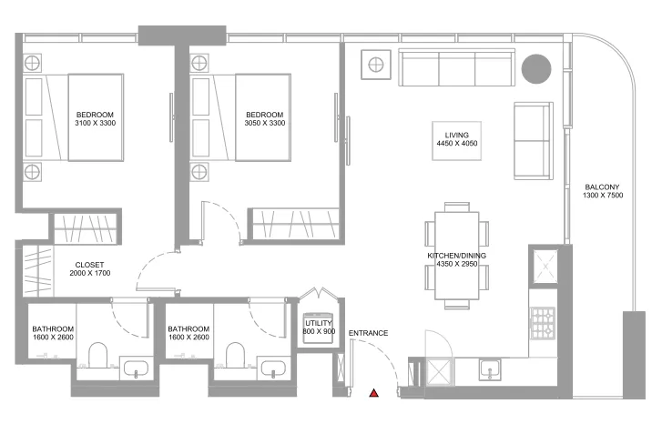 Sobha Coastline Beach Residences floor plan