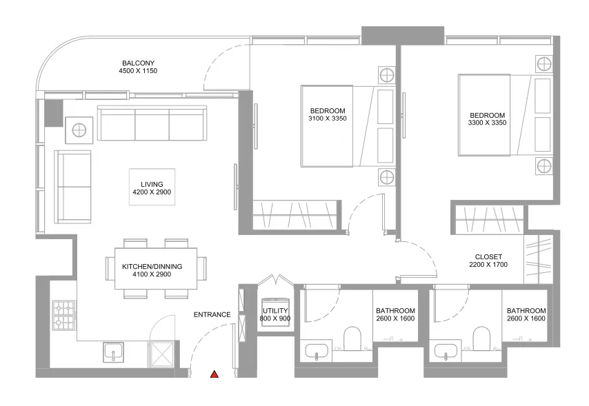 Sobha Coastline Beach Residences floor plan