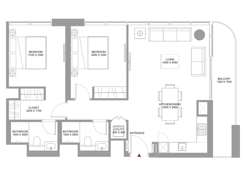 Sobha Coastline Beach Residences floor plan