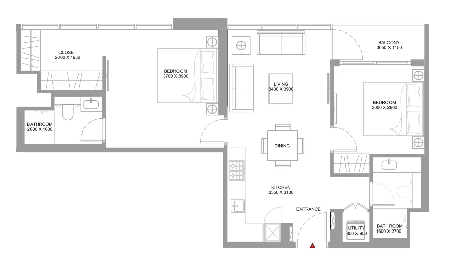Sobha Coastline Beach Residences floor plan