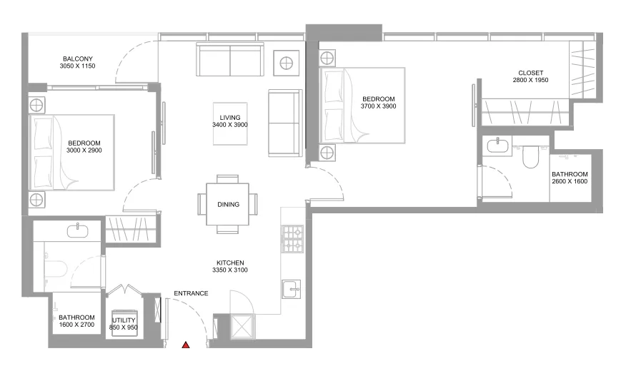 Sobha Coastline Beach Residences floor plan